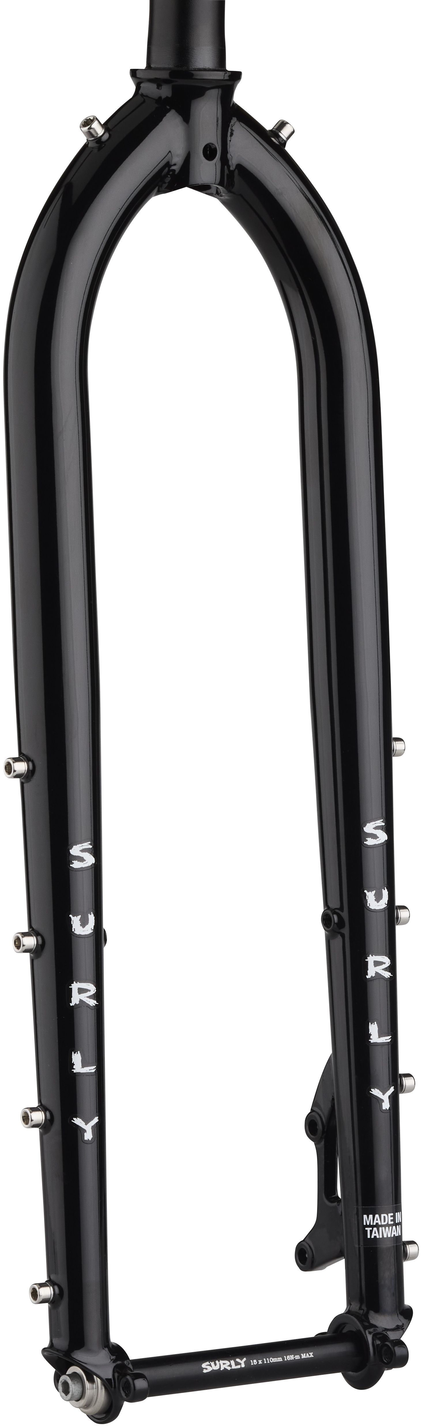 SURLY DINNER FORK STEEL FORK, 27.5+/29", 28.6-30, XXMM, 485MM, 110X15MM TA, DISC, BLACK SURLY DINNER FORK STEEL FORK, 27.5+/29", 28.6-30, XXMM, 485MM, 110X15MM TA, DISC, BLACK