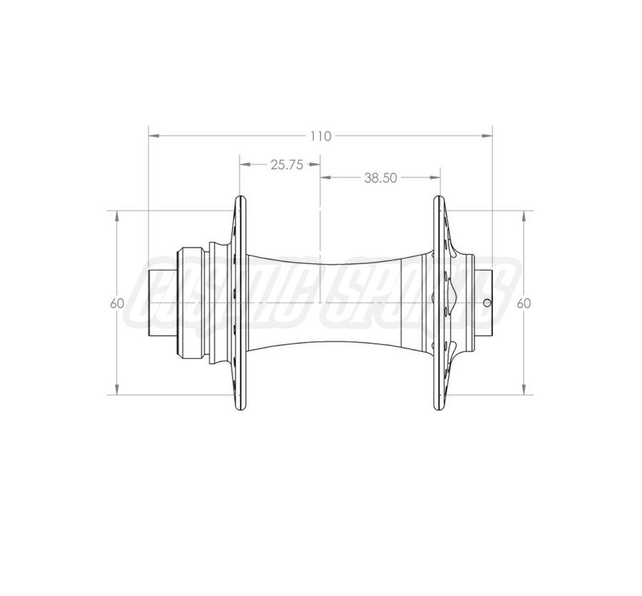 WHITE INDUSTRIES CLD+ DISC CENTERLOCK BOOST HUB FRONT, 110X15MM, 32 H.