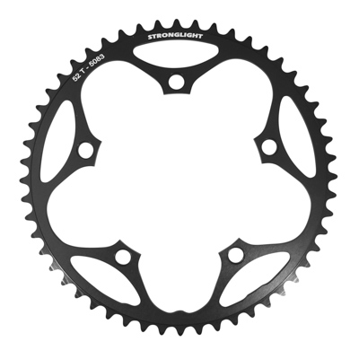 PLATEAU ROUTE 5BRA D.130 STRONGLIGHT DURAL 52DTS NOIR TYPE SHIMANO 8-9V. PLATEAU ROUTE 5BRA D.130 STRONGLIGHT DURAL 52DTS NOIR TYPE SHIMANO 8-9V.