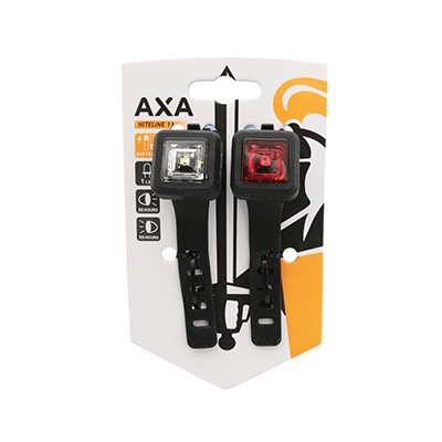 ECLAIRAGE VELO A PILE KIT SUR CINTRE-TIGE DE SELLE AXA NITELINE LEDS NOIR, AVEC PILES CR2032 AUTONOMIE + 50 HEURES (VU A 150M) ECLAIRAGE VELO A PILE KIT SUR CINTRE-TIGE DE SELLE AXA NITELINE LEDS NOIR, AVEC PILES CR2032 AUTONOMIE + 50 HEURES (VU A 150M)