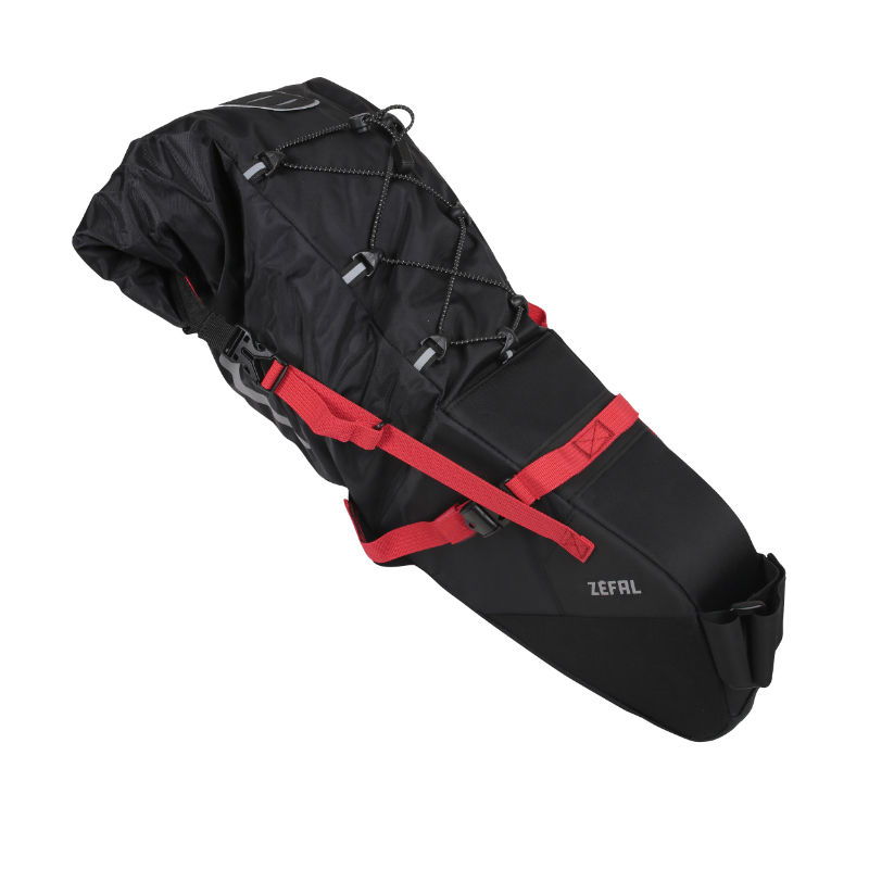 SACOCHE DE SELLE VELO ZEFAL Z ADVENTURE R17 POUR 17L NOIR-ROUGE ETANCHE FIXATION VELCRO ( L 62CM X L 24CM X 20CM) CHARGE MAXI 5KGS SACOCHE DE SELLE VELO ZEFAL Z ADVENTURE R17 POUR 17L NOIR-ROUGE ETANCHE FIXATION VELCRO ( L 62CM X L 24CM X 20CM) CHARGE MAXI 5KGS