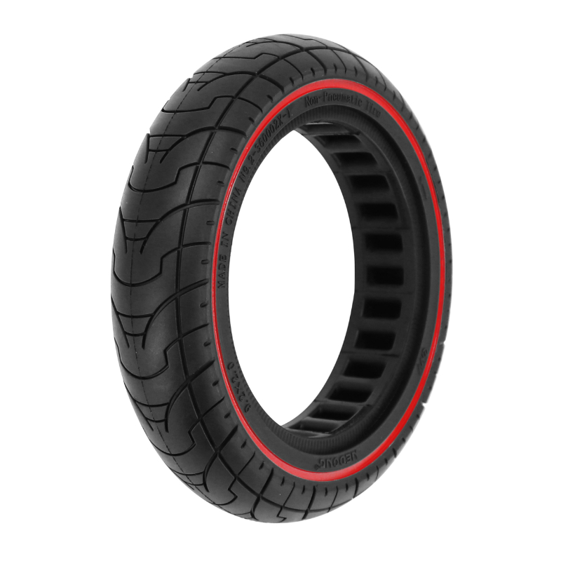 PNEU TROTTINETTE PLEIN 9.2 X 2.00 NOIR LISERET ROUGE PNEU TROTTINETTE PLEIN 9.2 X 2.00 NOIR LISERET ROUGE