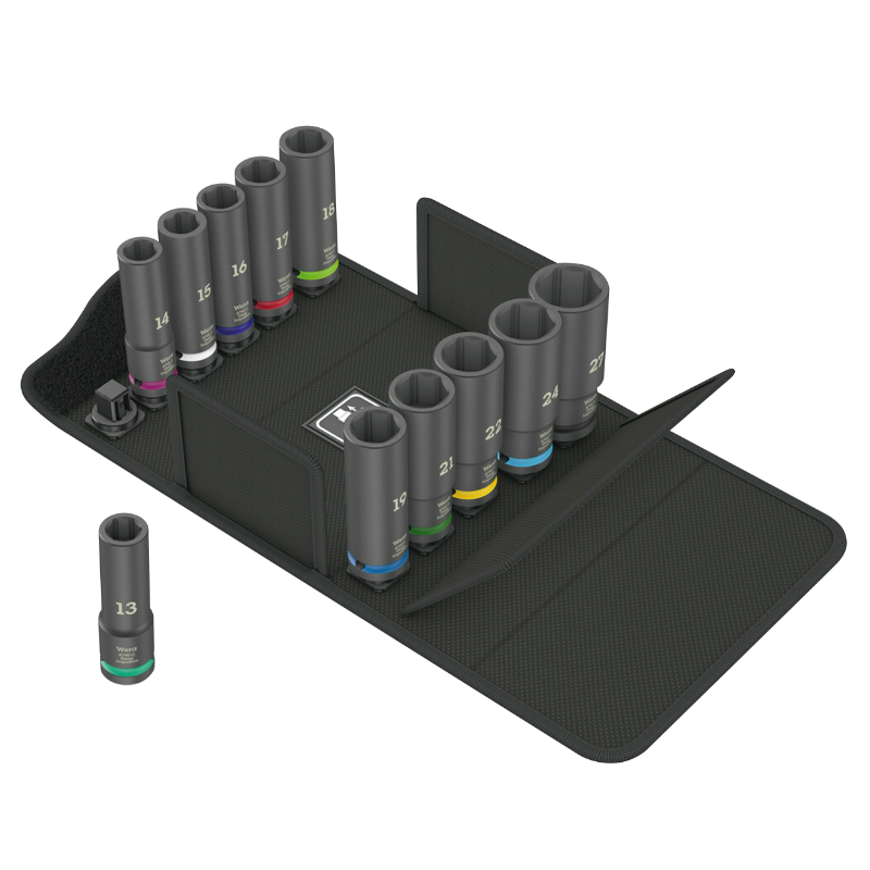 DOUILLE POUR CLE A CHOC WERA 8790 IMPAKTOR DEEP 1-2 CHROME MOLY NOIR MAT (LONGUEUR 83 MM) (SET 11 PIECES) -MARQUE ALLEMANDE POUR LES ATELIERS- DOUILLE POUR CLE A CHOC WERA 8790 IMPAKTOR DEEP 1-2 CHROME MOLY NOIR MAT (LONGUEUR 83 MM) (SET 11 PIECES) -MARQUE ALLEMANDE POUR LES ATELIERS-