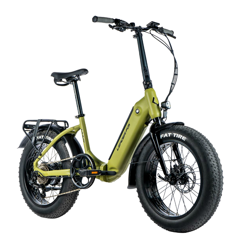 VELO ELECTRIQUE-VAE PLIANT FAT BIKE 20 LEADER FOX CODY MIXTE VERT KAKI MAT 7V MOTEUR ROUE AR BAFANG 36V 80NM BATTERIE 16AH VELO ELECTRIQUE-VAE PLIANT FAT BIKE 20 LEADER FOX CODY MIXTE VERT KAKI MAT 7V MOTEUR ROUE AR BAFANG 36V 80NM BATTERIE 16AH