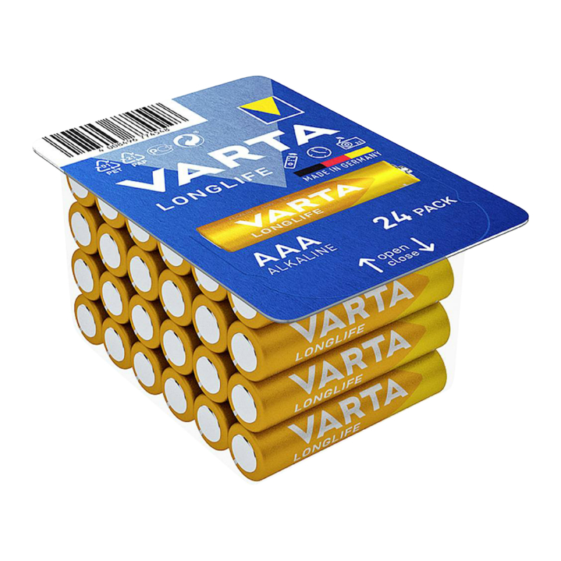 PILE LR03 1.5V VARTA ALCALINE LONGLIFE LR03 - AAA BOITE REFERMABLE (VENDU PAR 24) PILE LR03 1.5V VARTA ALCALINE LONGLIFE LR03 - AAA BOITE REFERMABLE (VENDU PAR 24)