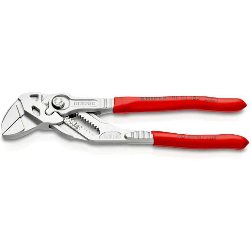 PINCE-CLE PRO KNIPEX ROBUSTE 180MM CHROME (OUTIL POLYVALENT) (86 03 180) -MADE IN GERMANY- PINCE-CLE PRO KNIPEX ROBUSTE 180MM CHROME (OUTIL POLYVALENT) (86 03 180) -MADE IN GERMANY-