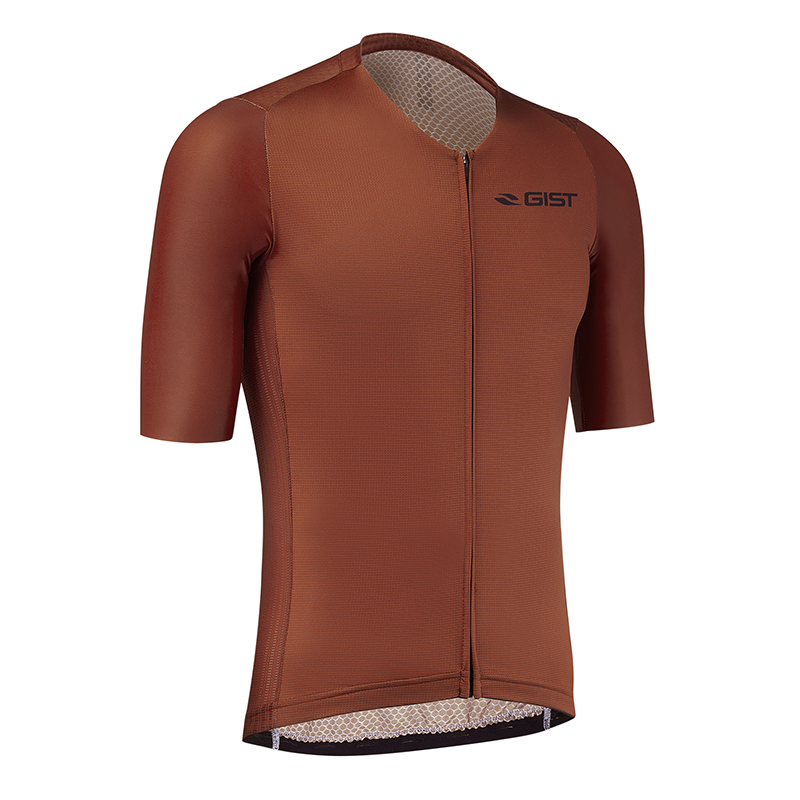 MAILLOT GIST HOMME PODIUM MANCHES COURTES ZIP TOTAL ROUGE BRIQUE XL -5359 MAILLOT GIST HOMME PODIUM MANCHES COURTES ZIP TOTAL ROUGE BRIQUE XL -5359