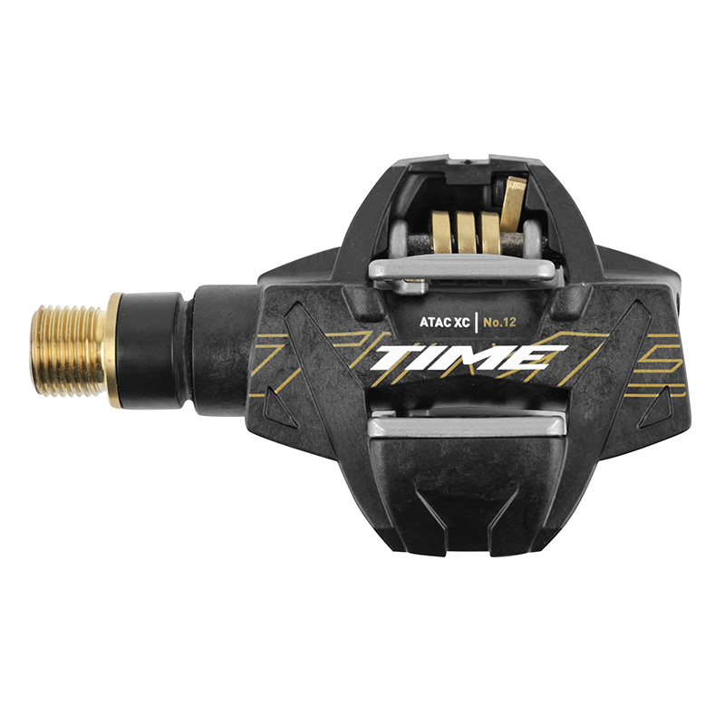 PEDALE VTT AUTOMATIQUE TIME XC 12 CARBONE OR AVEC CALES ATAC 13°-17° B1 (PAIRE) PEDALE VTT AUTOMATIQUE TIME XC 12 CARBONE OR AVEC CALES ATAC 13°-17° B1 (PAIRE)