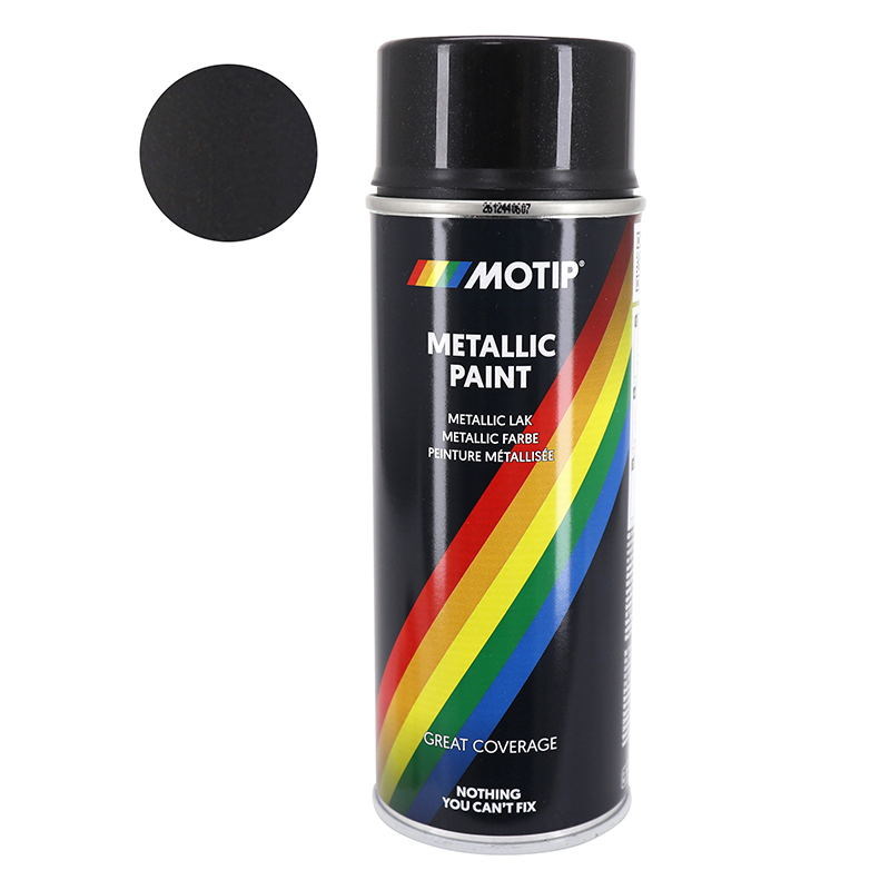 BOMBE DE PEINTURE MOTIP PRO METAL NOIR AEROSOL 400ML (04049)