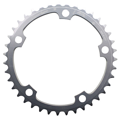 PLATEAU ROUTE 5BRA D.130 MICHE 39DTS INTERIEUR TYPE SHIMANO ARGENT 9-10V. PLATEAU ROUTE 5BRA D.130 MICHE 39DTS INTERIEUR TYPE SHIMANO ARGENT 9-10V.