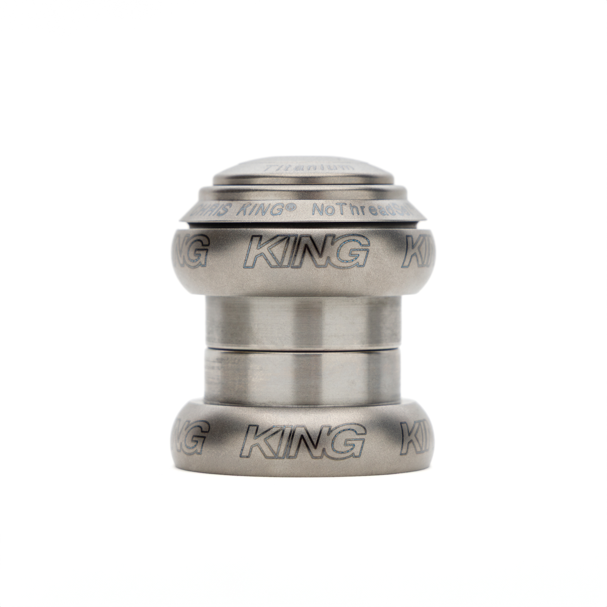 CHRIS KING NOTHREADSET TITANIUM HEADSET, STEEL-BEARINGS, 1 1/8", GRIPLOCK, BOLD, EC34/28.6 | EC34/30 CHRIS KING NOTHREADSET TITANIUM HEADSET, STEEL-BEARINGS, 1 1/8", GRIPLOCK, BOLD, EC34/28.6 | EC34/30