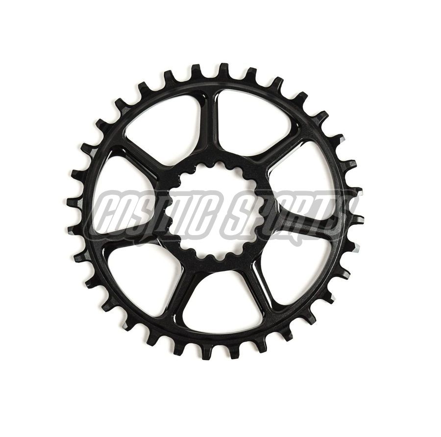 E*THIRTEEN ULTRALIGHT GUIDERING BOOST 5MM OFFSET, 38T., BLACK E*THIRTEEN ULTRALIGHT GUIDERING BOOST 5MM OFFSET, 38T., BLACK