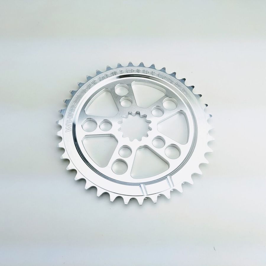 WHITE INDUSTRIES ENO17 DOUBLE DIRECT MOUNT SINGLESPEED CHAINRING, 38/35 T., POLISHED SILVER WHITE INDUSTRIES ENO17 DOUBLE DIRECT MOUNT SINGLESPEED CHAINRING, 38/35 T., POLISHED SILVER