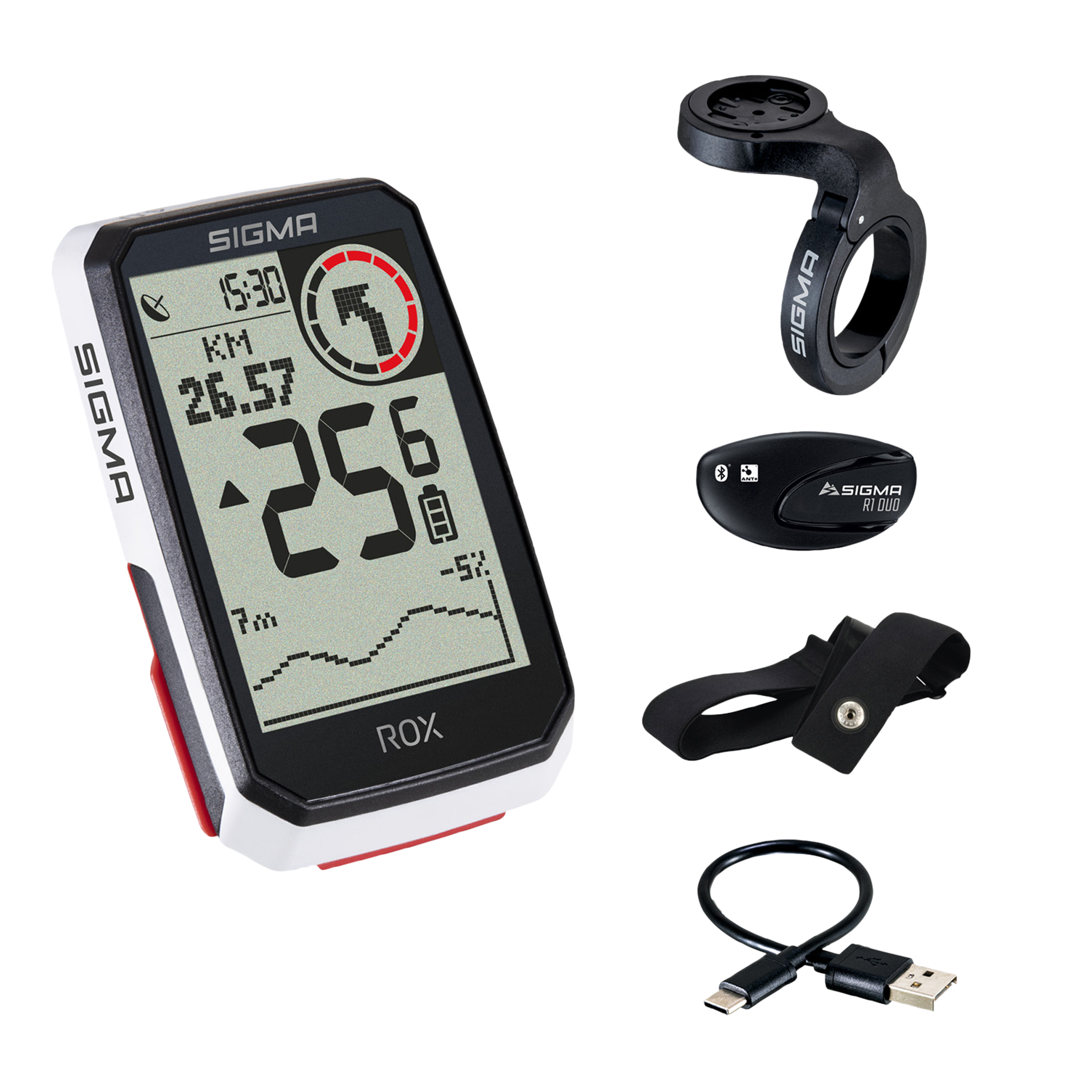 COMPTEUR SIGMA ROX4.0 GPS BLANC ALTIMETRE AVEC CARDIO COMPTEUR SIGMA ROX4.0 GPS BLANC ALTIMETRE AVEC CARDIO