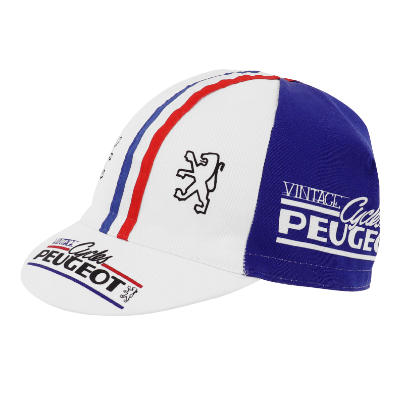 CASQUETTE VELO EQUIPE VINTAGE PEUGEOT BLEU-BLANC-ROUGE CASQUETTE VELO EQUIPE VINTAGE PEUGEOT BLEU-BLANC-ROUGE