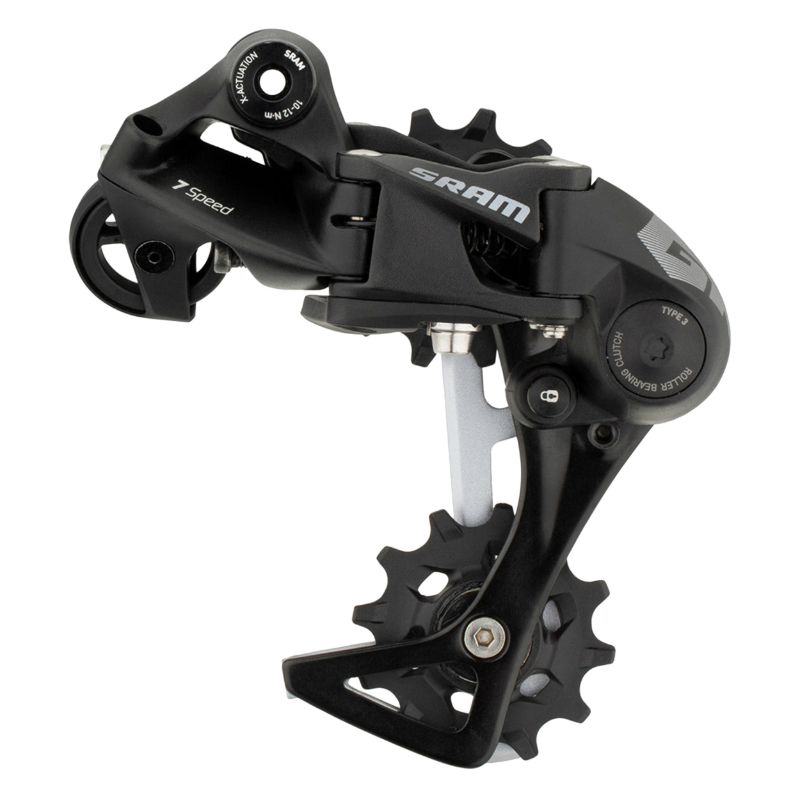 DERAILLEUR VTT ARRIERE SRAM 7V. GX DH CHAPE MOYENNE NOIR DERAILLEUR VTT ARRIERE SRAM 7V. GX DH CHAPE MOYENNE NOIR