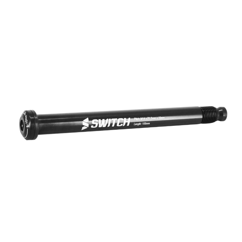 AXE TRAVERSANT - BLOCAGE ROUE AVANT SWITCH FILETAGE M14X1.5MM FOX 15X110 NOIR (155MM HORS BUTEE DONT FILETAGE 16MM - AVEC CLE CHC POUR DEMONTAGE) AXE TRAVERSANT - BLOCAGE ROUE AVANT SWITCH FILETAGE M14X1.5MM FOX 15X110 NOIR (155MM HORS BUTEE DONT FILETAGE 16MM - AVEC CLE CHC POUR DEMONTAGE)