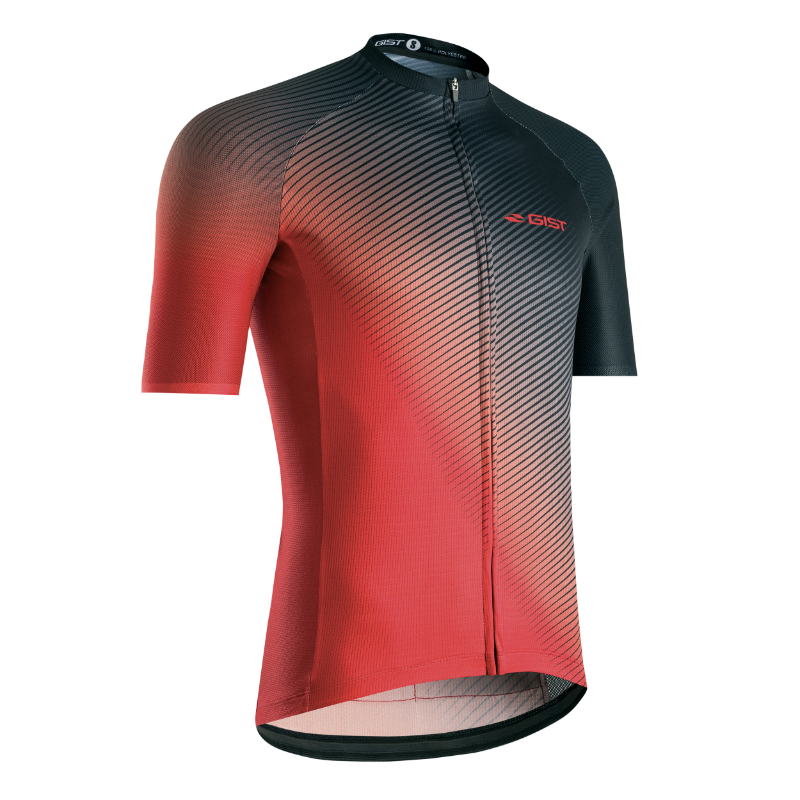 MAILLOT GIST HOMME FLOW MANCHES COURTES ZIP TOTAL ROUGE L -5349 MAILLOT GIST HOMME FLOW MANCHES COURTES ZIP TOTAL ROUGE L -5349