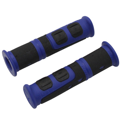 POIGNEE VTT PROGRIP 964 EVO NOIR-BLEU Ø22MM L120MM PREDECOUPE POUR 90MM (PAIRE) POIGNEE VTT PROGRIP 964 EVO NOIR-BLEU Ø22MM L120MM PREDECOUPE POUR 90MM (PAIRE)