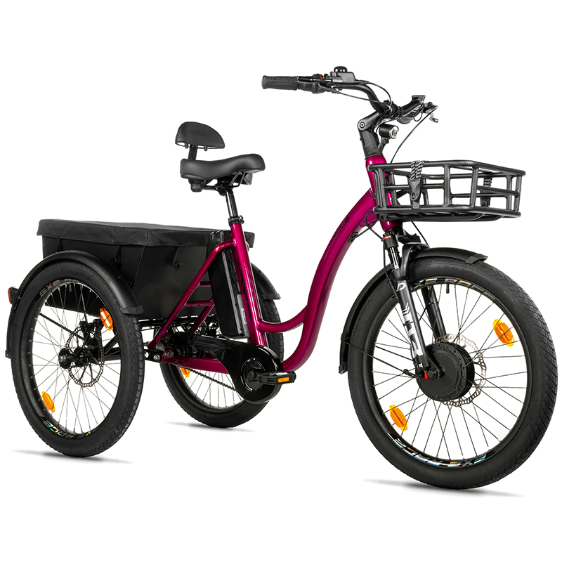 TRICYCLE ELECTRIQUE-VAE CITY LEADER FOX 24" CURTIS X 2025 MIXTE BORDEAUX 8V SHIMANO NEXUS MOTEUR ROUE AV BAFANG 36V 45NM BATTERIE 16,7AH (LARGEUR HORS TOUT 75CM, DEBATTEMENT 50MM) -HOUSSE ANTI PLUIE- TRICYCLE ELECTRIQUE-VAE CITY LEADER FOX 24" CURTIS X 2025 MIXTE BORDEAUX 8V SHIMANO NEXUS MOTEUR ROUE AV BAFANG 36V 45NM BATTERIE 16,7AH (LARGEUR HORS TOUT 75CM, DEBATTEMENT 50MM) -HOUSSE ANTI PLUIE-