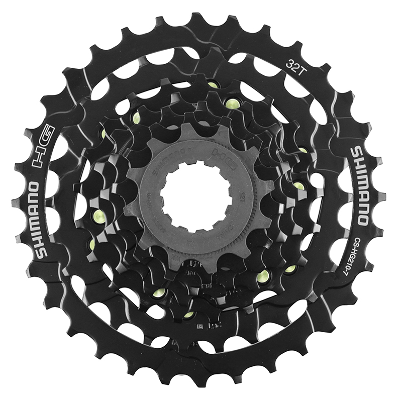 CASSETTE 7V. SHIMANO HG210 12-32 NOIR (12-14-16-18-21-24-32) CASSETTE 7V. SHIMANO HG210 12-32 NOIR (12-14-16-18-21-24-32)