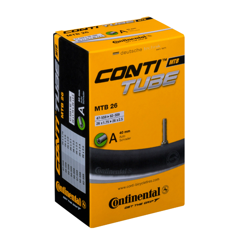 CHAMBRE A AIR VELO 26 X 1.75-2.50 CONTINENTAL VALVE STANDARD 40 MM CHAMBRE A AIR VELO 26 X 1.75-2.50 CONTINENTAL VALVE STANDARD 40 MM