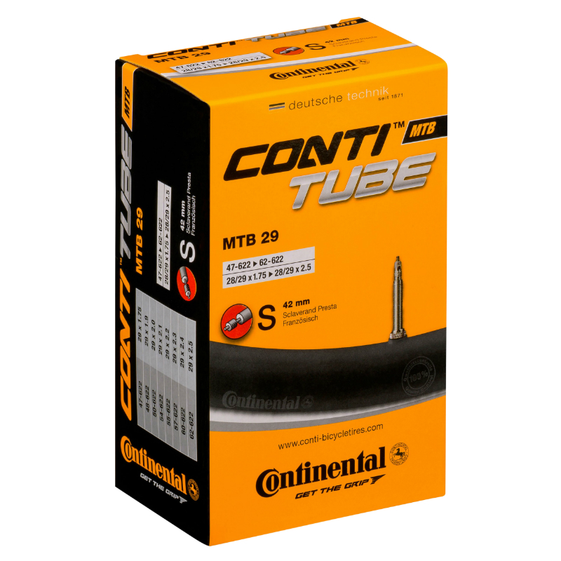 CHAMBRE A AIR VELO 29 X 1.75-2.50 CONTINENTAL VALVE PRESTA OBUS DEMONTABLE CHAMBRE A AIR VELO 29 X 1.75-2.50 CONTINENTAL VALVE PRESTA OBUS DEMONTABLE