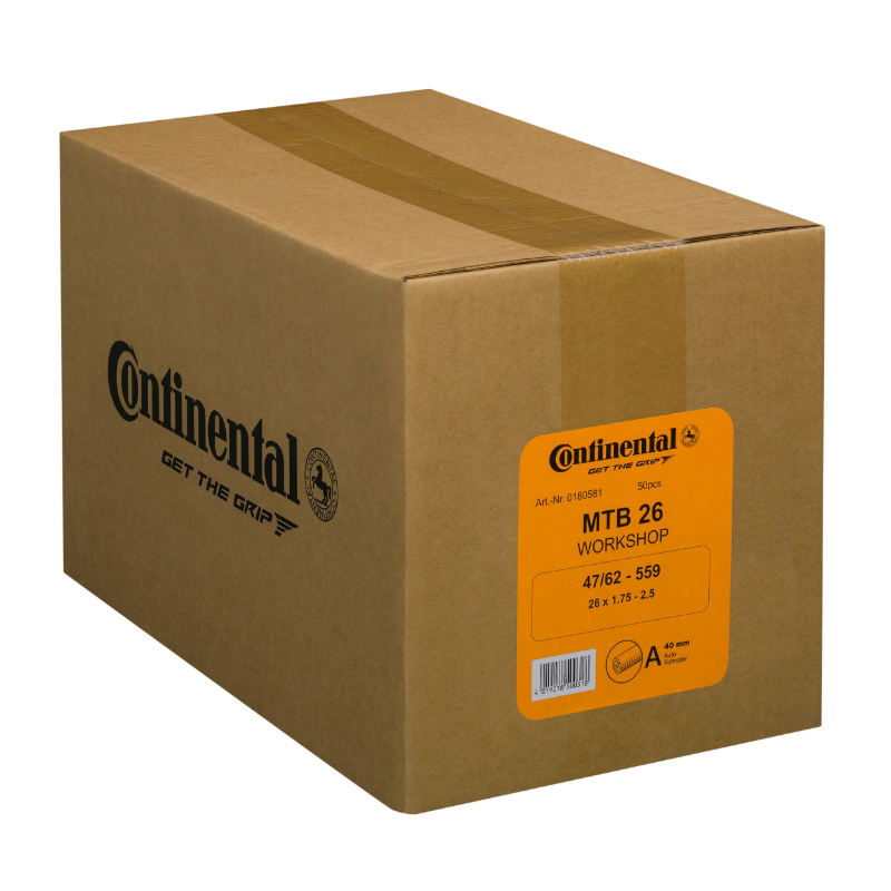 CHAMBRE A AIR VELO 26 X 1.75-2.50 CONTINENTAL VALVE SCHRADER (CARTON DE 50 PIECES) CHAMBRE A AIR VELO 26 X 1.75-2.50 CONTINENTAL VALVE SCHRADER (CARTON DE 50 PIECES)