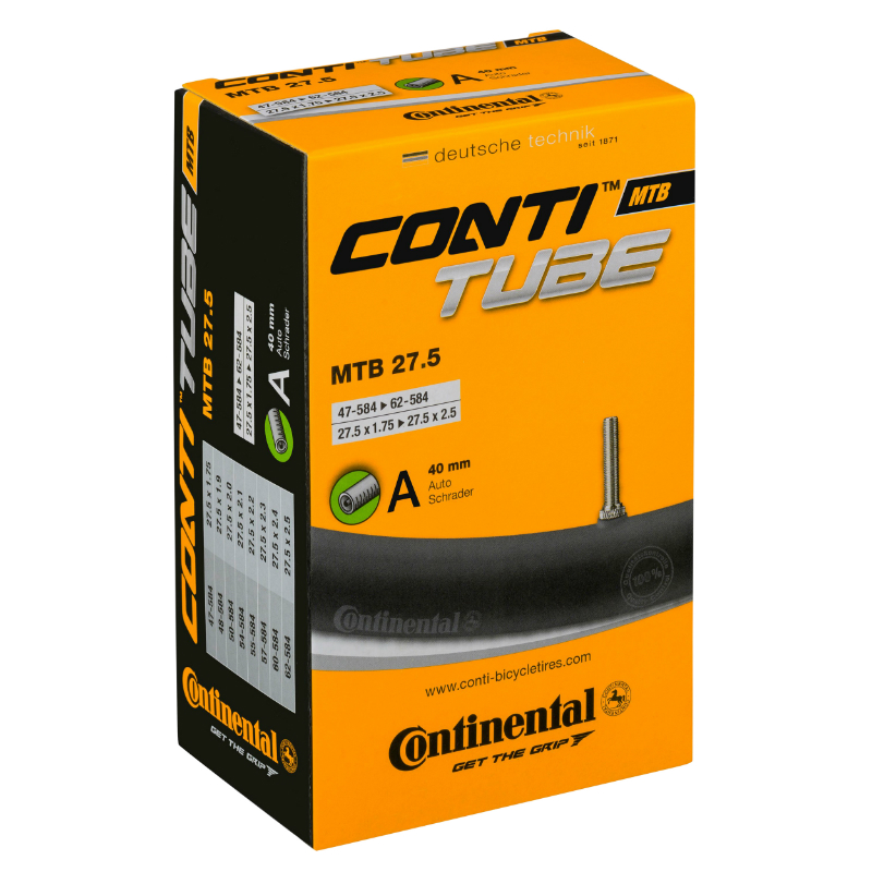 CHAMBRE A AIR VELO 27.5 X 1.75-2.50 CONTINENTAL VALVE STANDARD 40 MM CHAMBRE A AIR VELO 27.5 X 1.75-2.50 CONTINENTAL VALVE STANDARD 40 MM