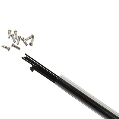 RAYON INOX NOIR 2MM L 258MM TETE COUDEE AVEC ECROU (TUBE DE 10) RAYON INOX NOIR 2MM L 258MM TETE COUDEE AVEC ECROU (TUBE DE 10)