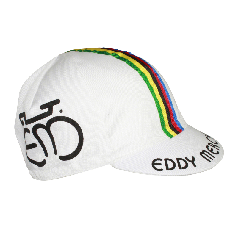 CASQUETTE VELO EQUIPE VINTAGE MERCKX CHAMPION DU MONDE BLANC CASQUETTE VELO EQUIPE VINTAGE MERCKX CHAMPION DU MONDE BLANC