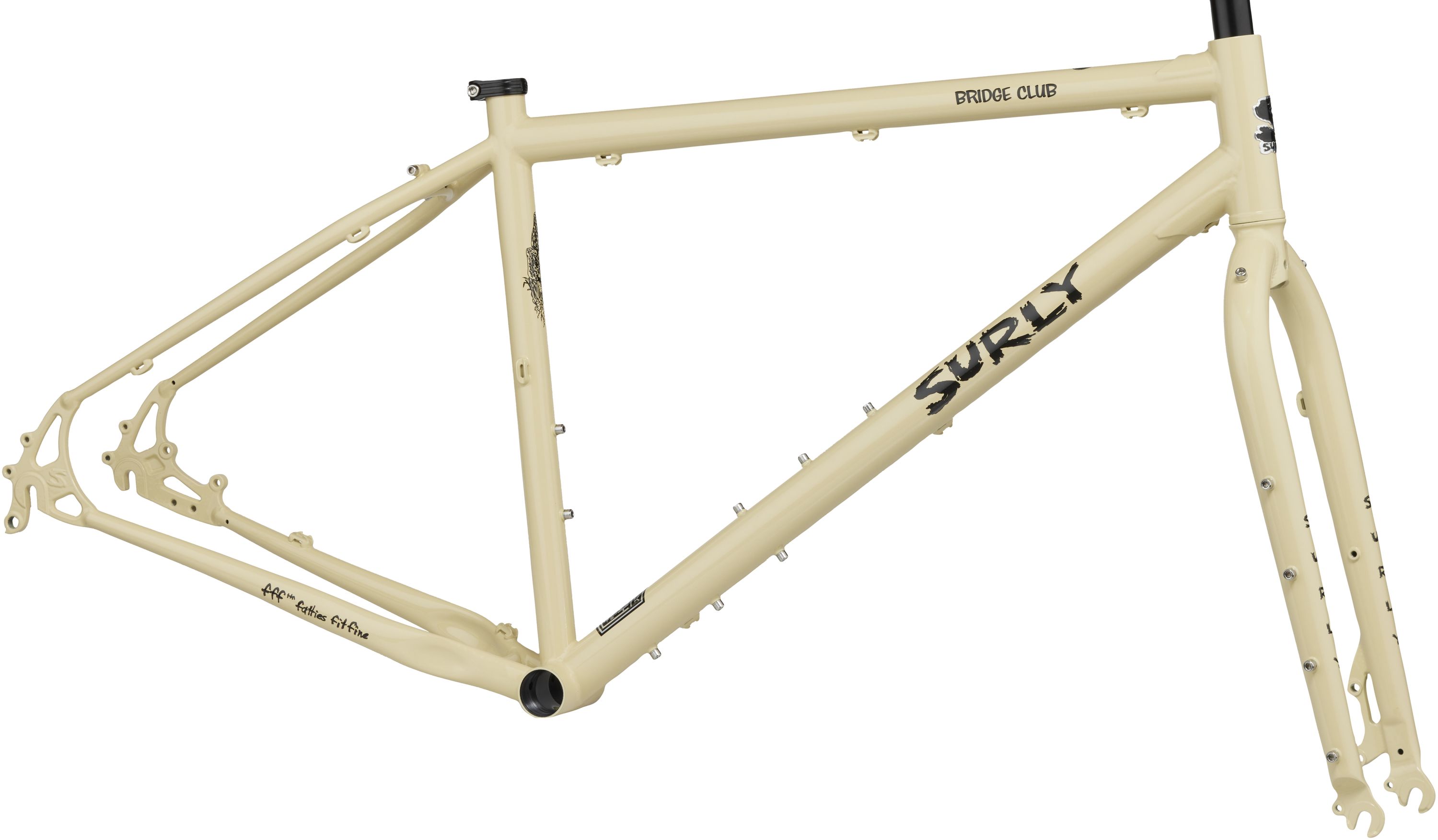 SURLY BRIDGE CLUB MTB FRAME KIT, 26+/27.5+/700C, WHIPPED BUTTER, M SURLY BRIDGE CLUB MTB FRAME KIT, 26+/27.5+/700C, WHIPPED BUTTER, M