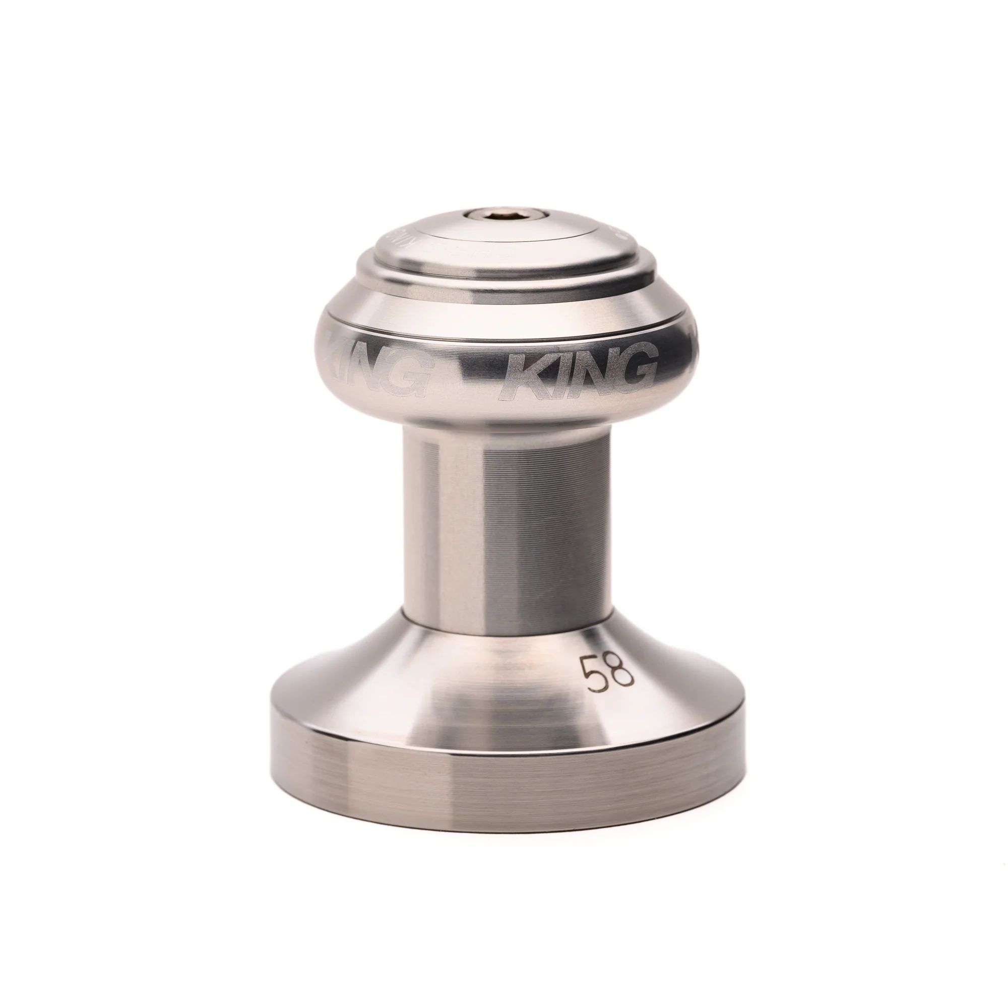 CHRIS KING ESPRESSO TAMPER, 58MM, FLAT, SILVER CHRIS KING ESPRESSO TAMPER, 58MM, FLAT, SILVER