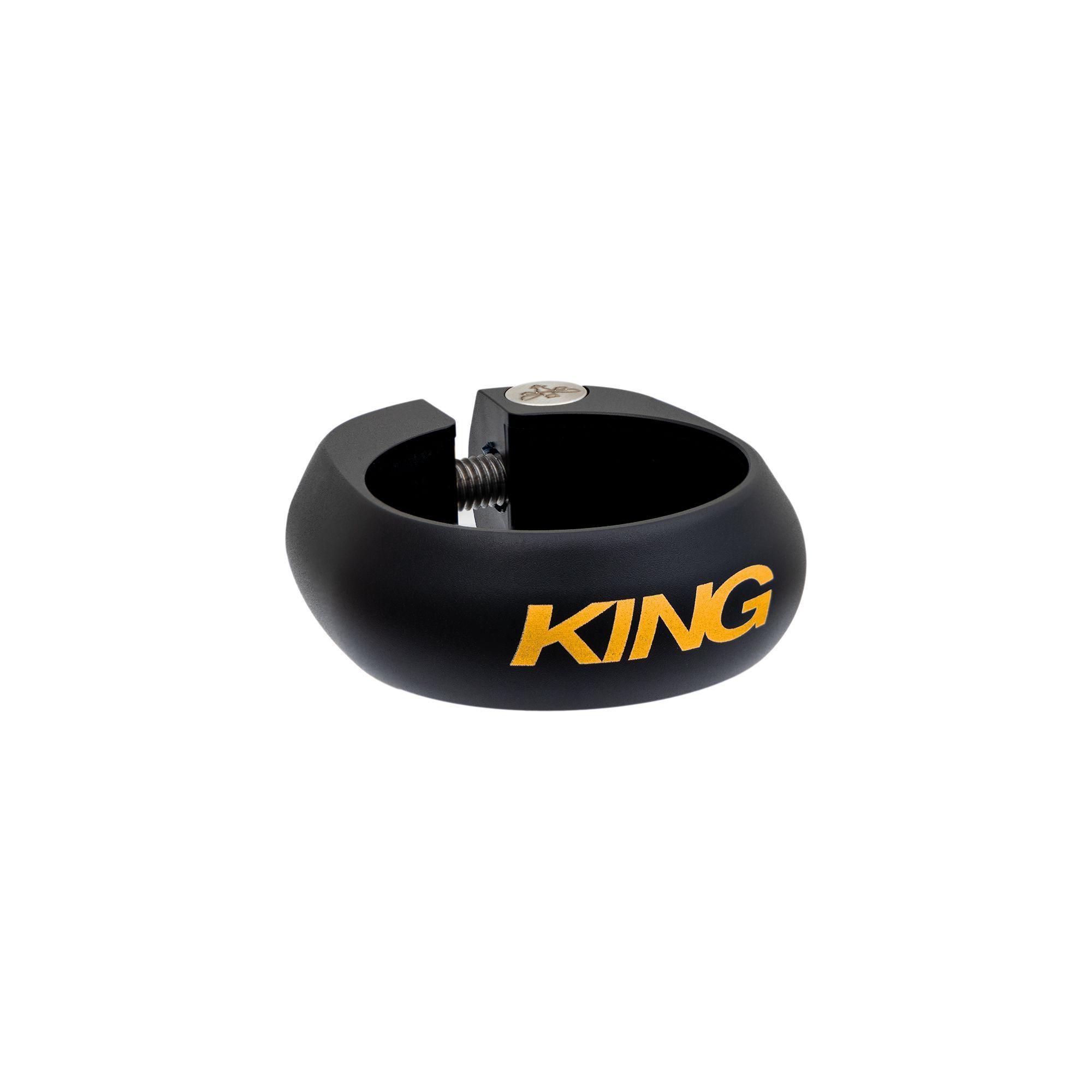 CHRIS KING SEATPOST COLLAR, 34.9MM, TWO TONE BLACK/GOLD CHRIS KING SEATPOST COLLAR, 34.9MM, TWO TONE BLACK/GOLD