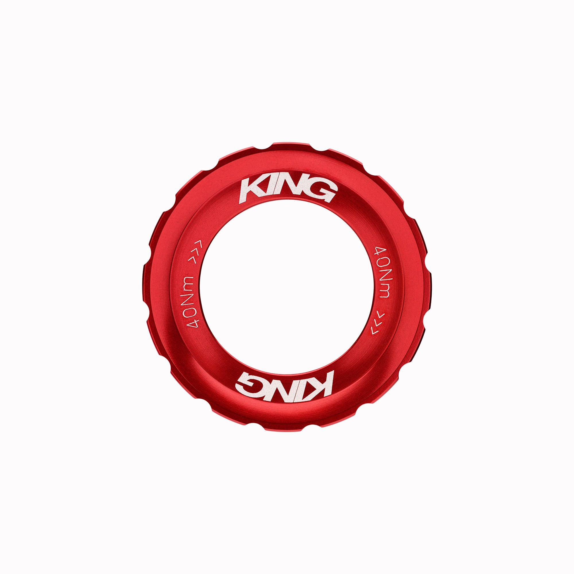 CHRIS KING CENTERLOCK LOCKRING, EXTERNAL SPLINE, RED CHRIS KING CENTERLOCK LOCKRING, EXTERNAL SPLINE, RED
