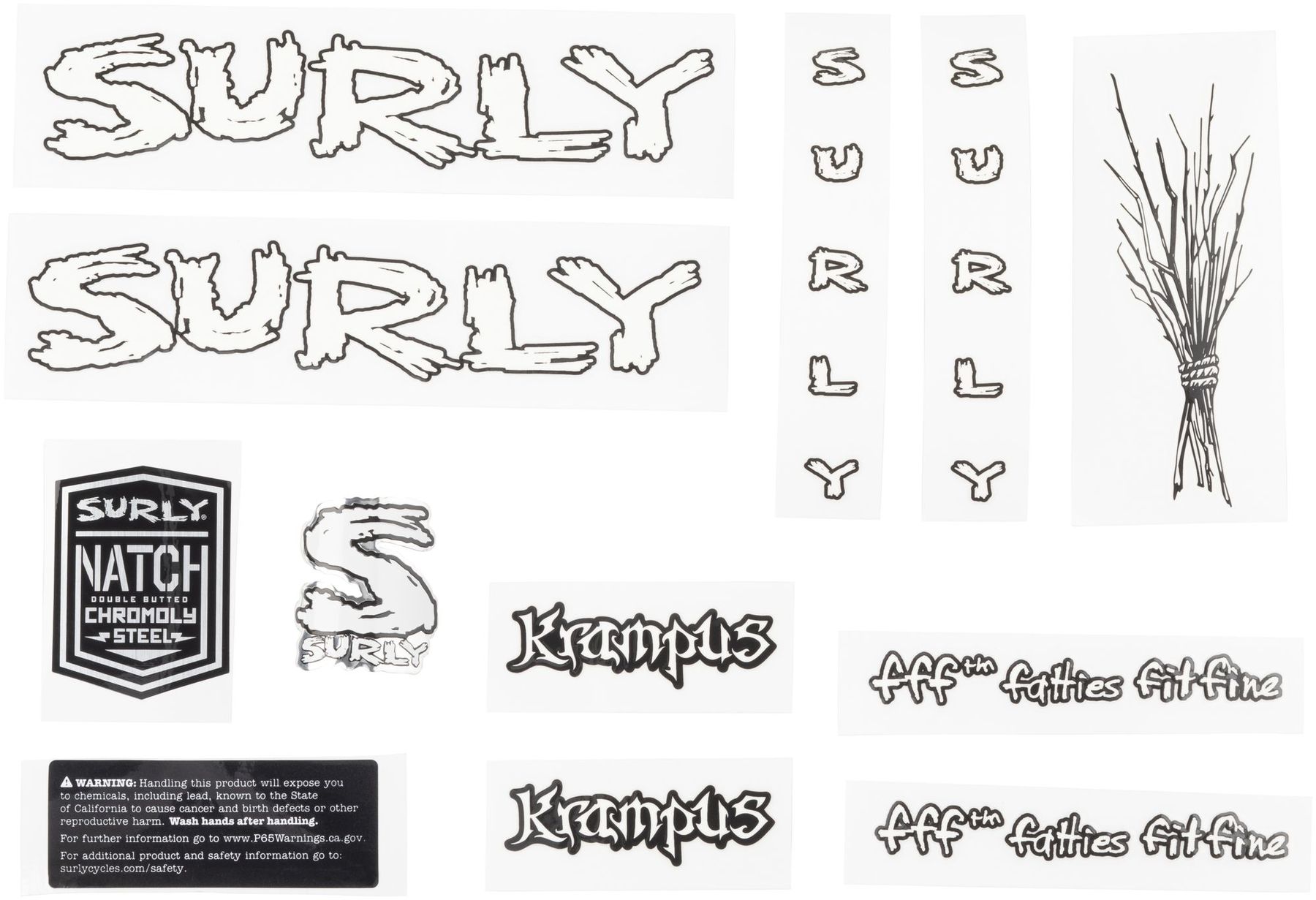 SURLY KRAMPUS NEW FRAME DECAL INCL. HEADBADGE