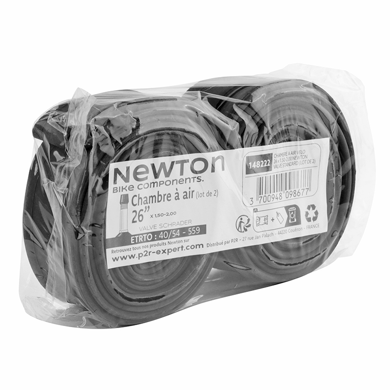 CHAMBRE A AIR VELO 26 X 1.50-2.00 NEWTON VALVE STANDARD (LOT DE 2) CHAMBRE A AIR VELO 26 X 1.50-2.00 NEWTON VALVE STANDARD (LOT DE 2)