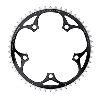 PLATEAU ROUTE 5BRA D.130 TA ALIZE 51DTS EXTERIEUR NOIR ALU 7075 TYPE SHIMANO 8-9-10V. PLATEAU ROUTE 5BRA D.130 TA ALIZE 51DTS EXTERIEUR NOIR ALU 7075 TYPE SHIMANO 8-9-10V.