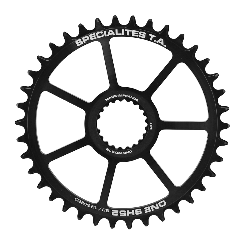 PLATEAU VTT DIRECT MOUNT POUR SHIMANO XTR M9100 - XT M8100 - SLX M7100 TA ONE SH52 38DTS COMP M900 10-11-12V. NARROW WIDE NOIR PLATEAU VTT DIRECT MOUNT POUR SHIMANO XTR M9100 - XT M8100 - SLX M7100 TA ONE SH52 38DTS COMP M900 10-11-12V. NARROW WIDE NOIR