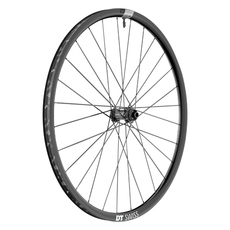 ROUE GRAVEL DISQUE 700 DT SWISS HG 1800 AVANT VAE CENTERLOCK TUBELESS READY AXE TRAVERSANT 12-100MM NOIR - RESISTE 140KGS JANTE 24C