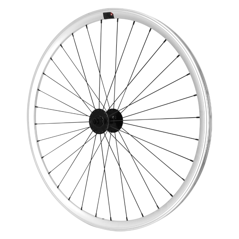 ROUE ROUTE - FIXIE PATIN P2R ARGENT AVANT AVEC ECROUS JANTE 17C PROFIL 28MM ROUE ROUTE - FIXIE PATIN P2R ARGENT AVANT AVEC ECROUS JANTE 17C PROFIL 28MM
