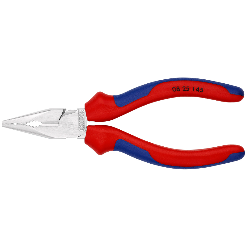 PINCE UNIVERSELLE PRO KNIPEX DEMI RONDE 145MM CHROME AVEC POIGNEE ERGONOMIQUE (08 25 145) -MADE IN GERMANY- PINCE UNIVERSELLE PRO KNIPEX DEMI RONDE 145MM CHROME AVEC POIGNEE ERGONOMIQUE (08 25 145) -MADE IN GERMANY-