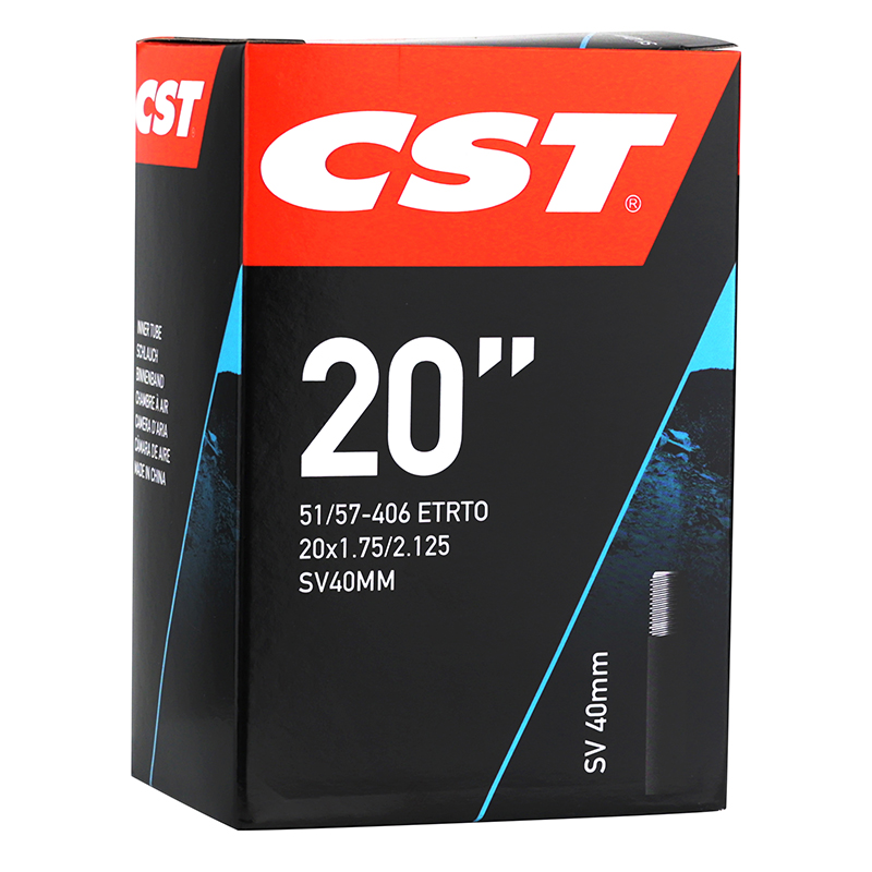 CHAMBRE A AIR VELO 20 X 1.75-2.125 CST VALVE STANDARD 40 MM CHAMBRE A AIR VELO 20 X 1.75-2.125 CST VALVE STANDARD 40 MM