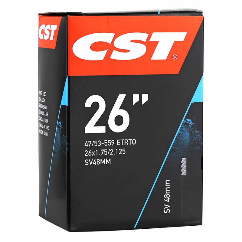 CHAMBRE A AIR VELO 26 X 1.75-2.125 CST VALVE STANDARD 48 MM CHAMBRE A AIR VELO 26 X 1.75-2.125 CST VALVE STANDARD 48 MM