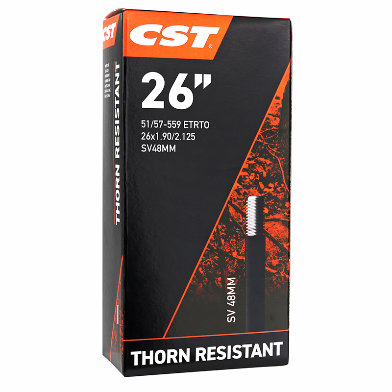 CHAMBRE A AIR VELO 26 X 1.90-2.125 CST RENFORCEE VALVE STANDARD 48 MM CHAMBRE A AIR VELO 26 X 1.90-2.125 CST RENFORCEE VALVE STANDARD 48 MM