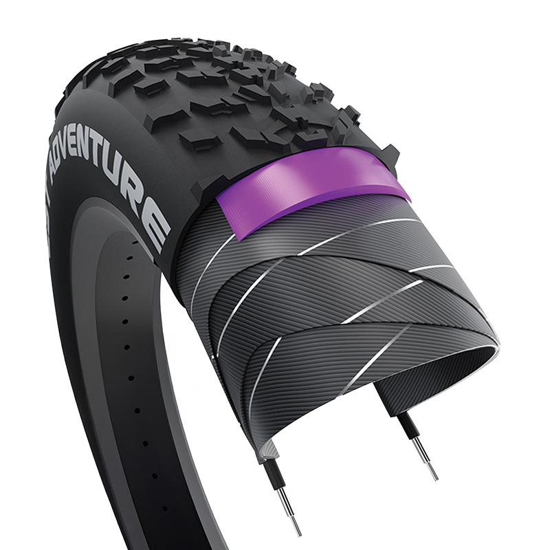PNEU VTT 26 X 4.00 CST ADVENTURE ANTI-PERFORATION POUR FAT BIKE NOIR TR (100-559)