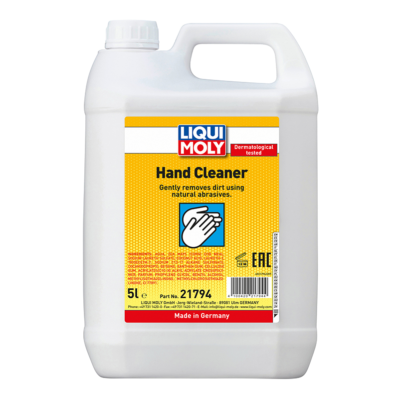 SAVON-NETTOYANT MAINS LIQUI MOLY HAND CLEANER (BIDON 5 L)  -TESTE DERMATOLOGIQUEMENT-