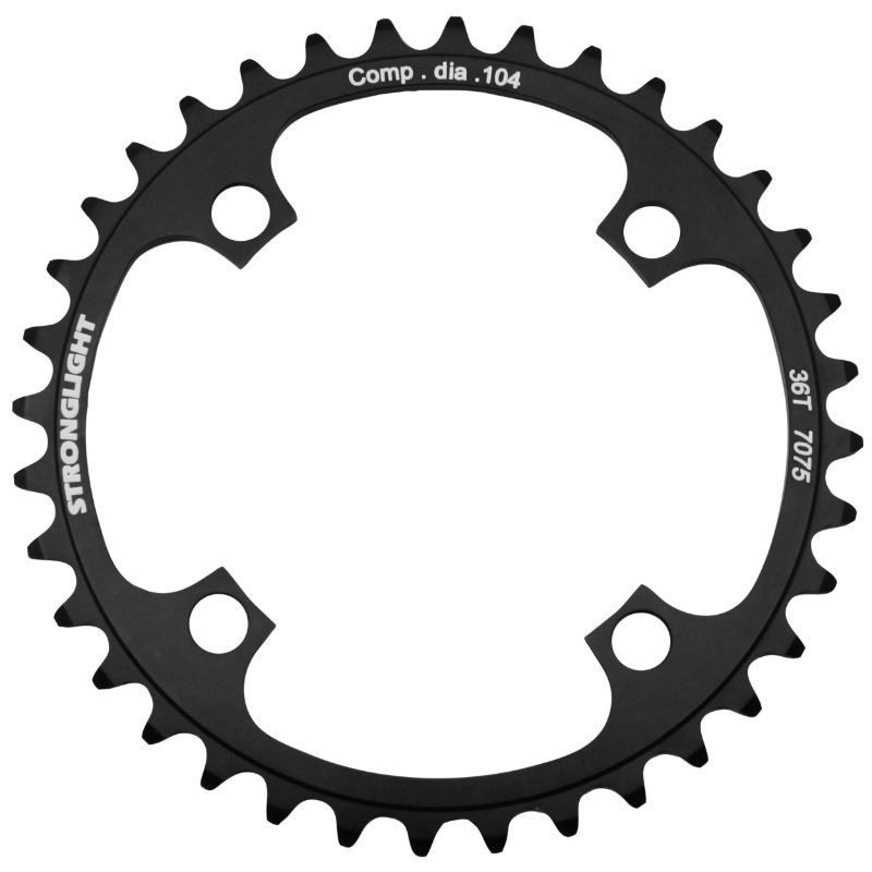 PLATEAU VTT 4BRA D.104 STRONGLIGHT MONO 36DTS NOIR ALU 7075 - EPAISSEUR 3.5MM 8-9V. PLATEAU VTT 4BRA D.104 STRONGLIGHT MONO 36DTS NOIR ALU 7075 - EPAISSEUR 3.5MM 8-9V.