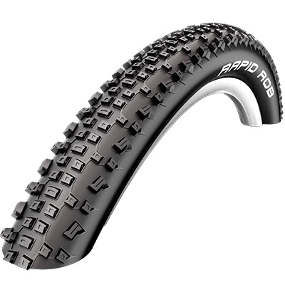 PNEU VTT 27.5 X 2.10 SCHWALBE RAPID ROB NOIR TR (54-584) (650B) RENFORT K-GUARD PNEU VTT 27.5 X 2.10 SCHWALBE RAPID ROB NOIR TR (54-584) (650B) RENFORT K-GUARD