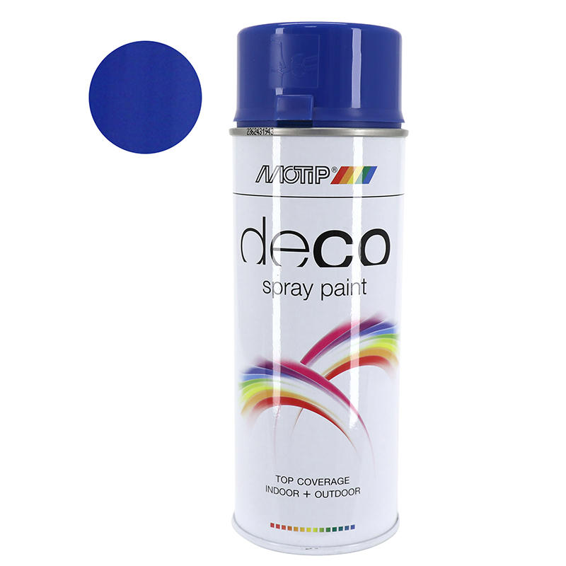 BOMBE DE PEINTURE MOTIP DECO GLYCERO BRILLANT BLEU GENTIANE AEROSOL 400ML (01634) BOMBE DE PEINTURE MOTIP DECO GLYCERO BRILLANT BLEU GENTIANE AEROSOL 400ML (01634)